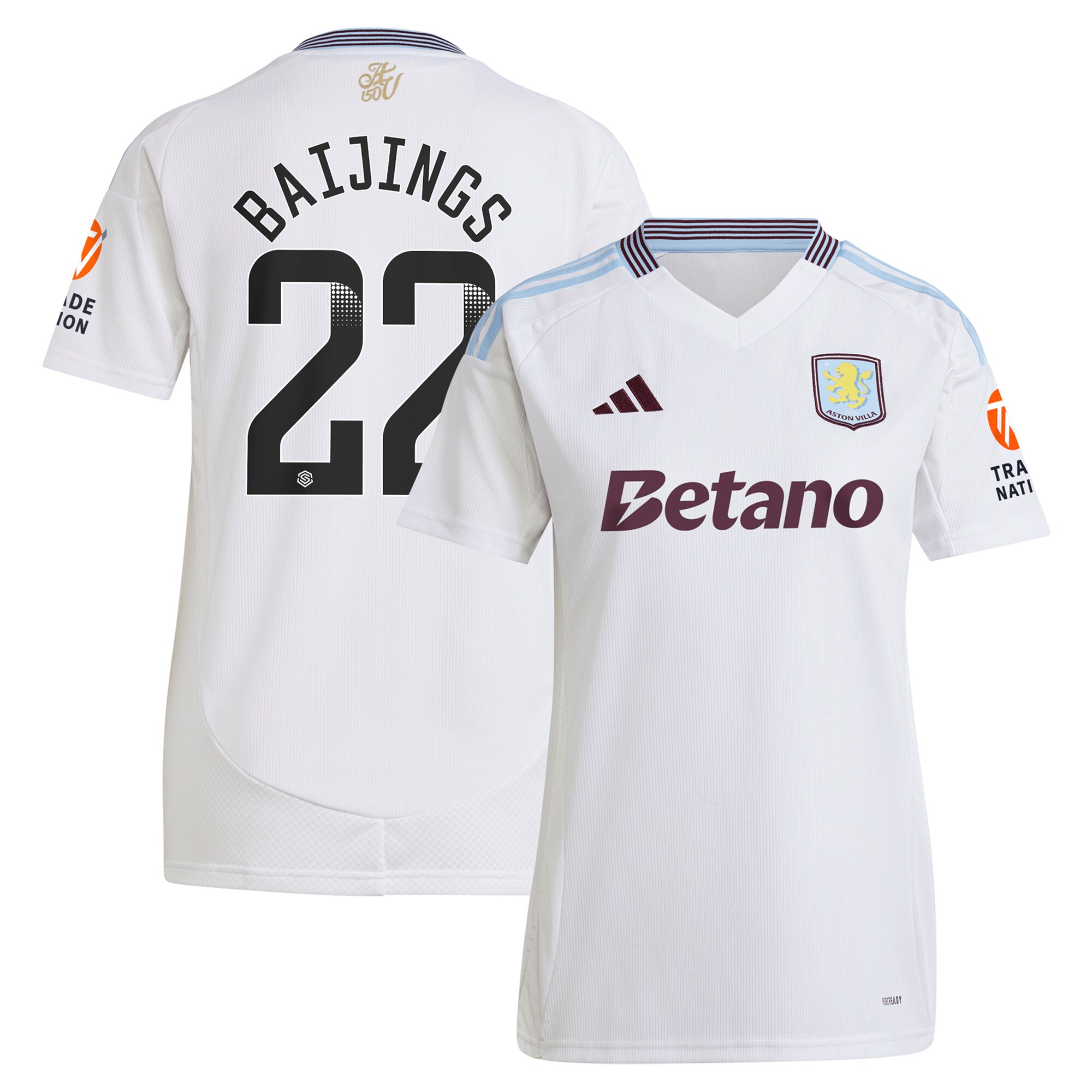 aston villa wsl away shirt 2024-25 – womens with baijings 22 printing Collection - Official Aston Villa Shirts & Jerseys