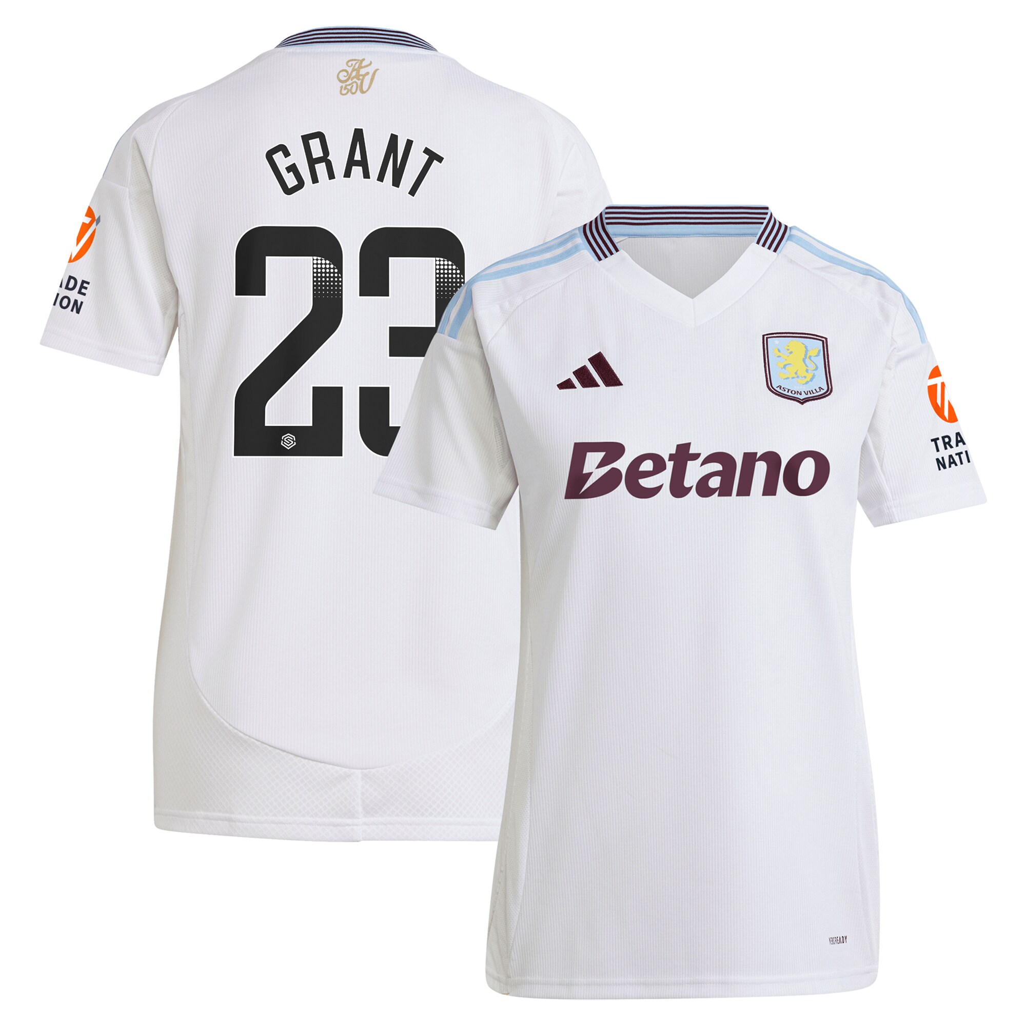 aston villa wsl away shirt 2024-25 – womens with grant 23 printing Collection - Official Aston Villa Shirts & Jerseys