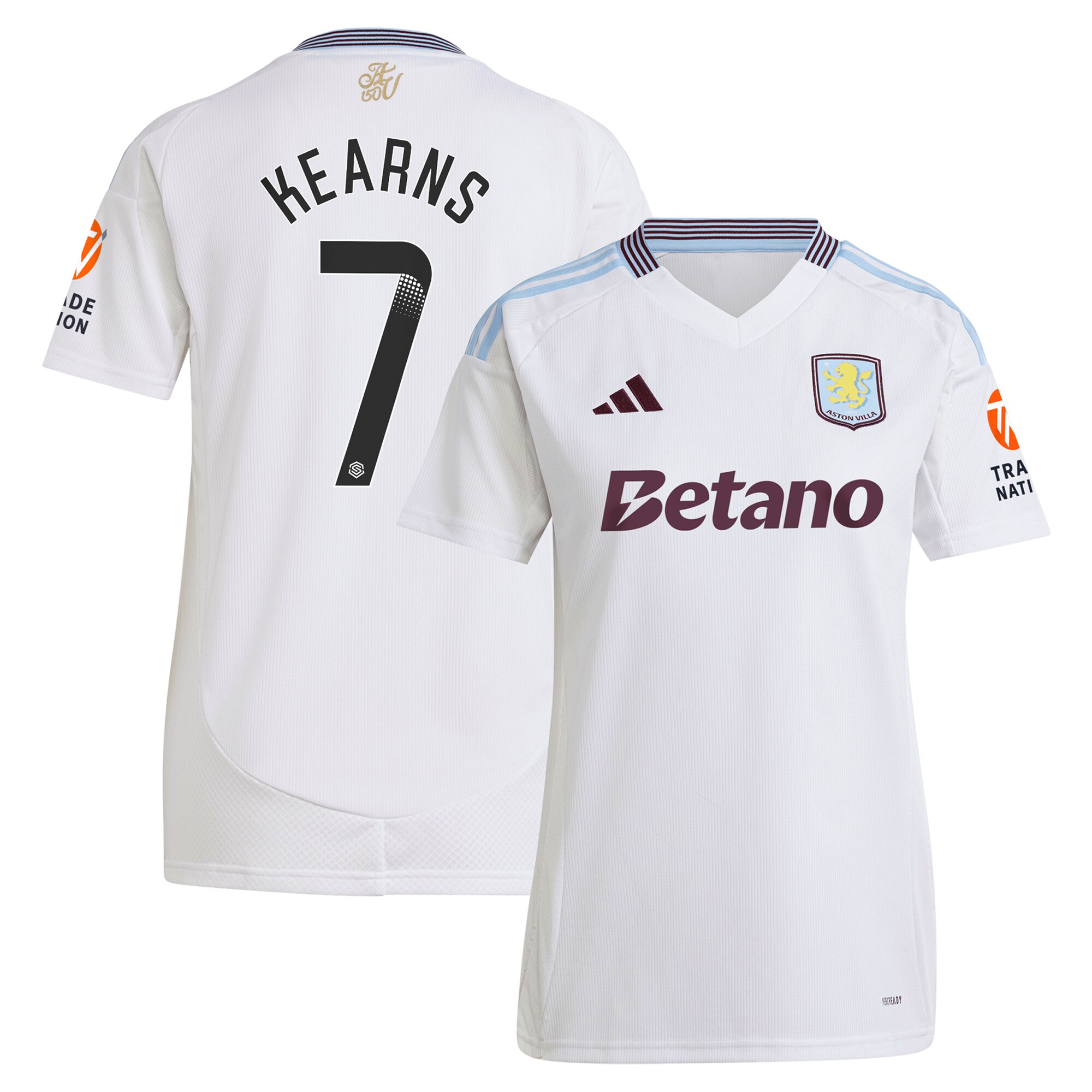 aston villa wsl away shirt 2024-25 – womens with kearns 7 printing Collection - Official Aston Villa Shirts & Jerseys