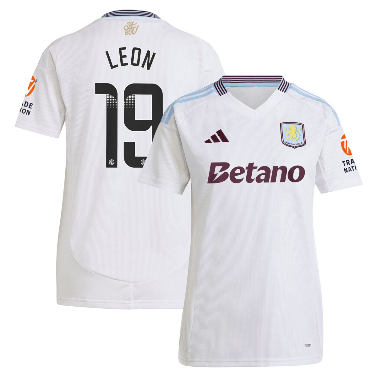 aston villa wsl away shirt 2024-25 – womens with leon 19 printing Collection - Official Aston Villa Shirts & Jerseys