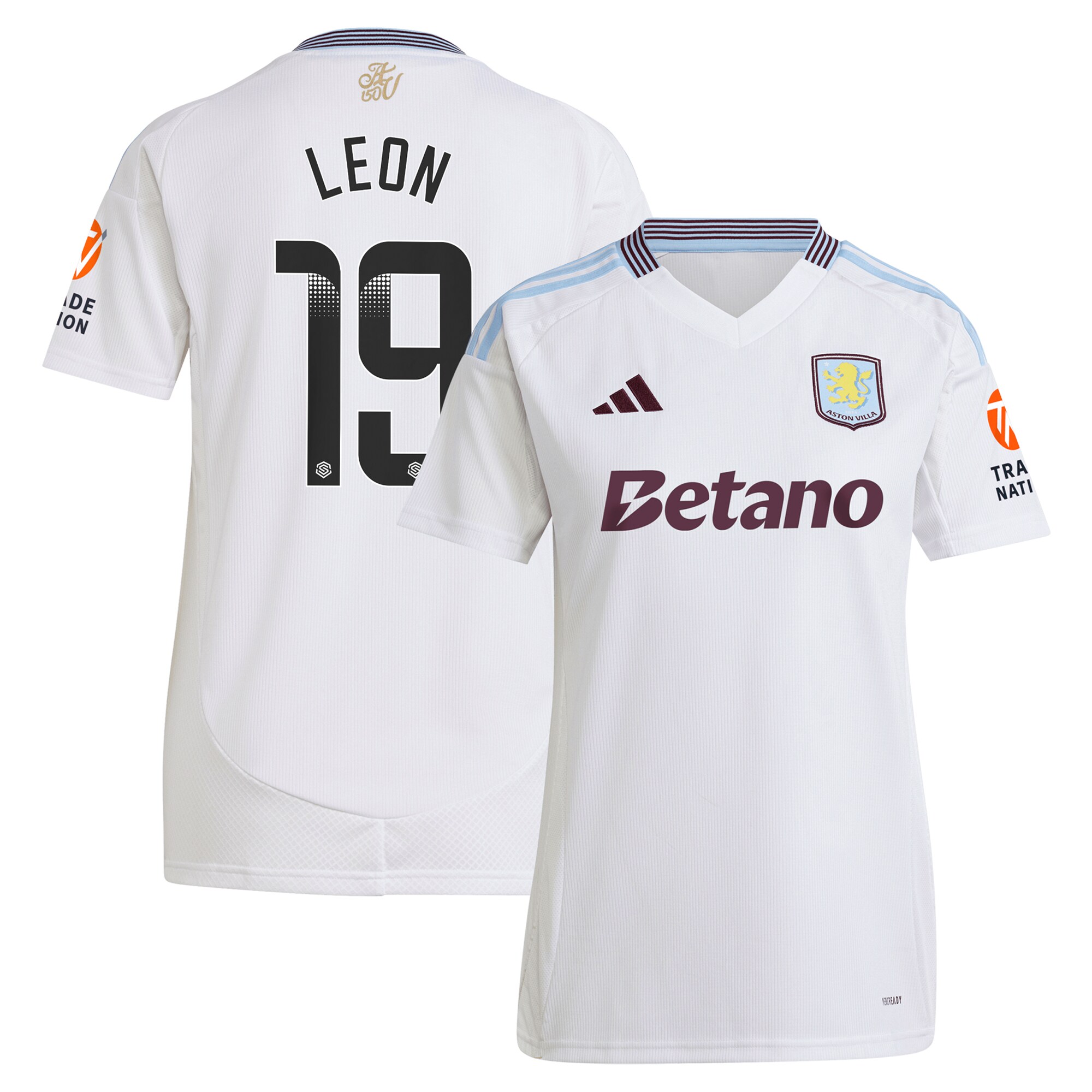 aston villa wsl away shirt 2024-25 – womens with leon 19 printing Collection - Official Aston Villa Shirts & Jerseys