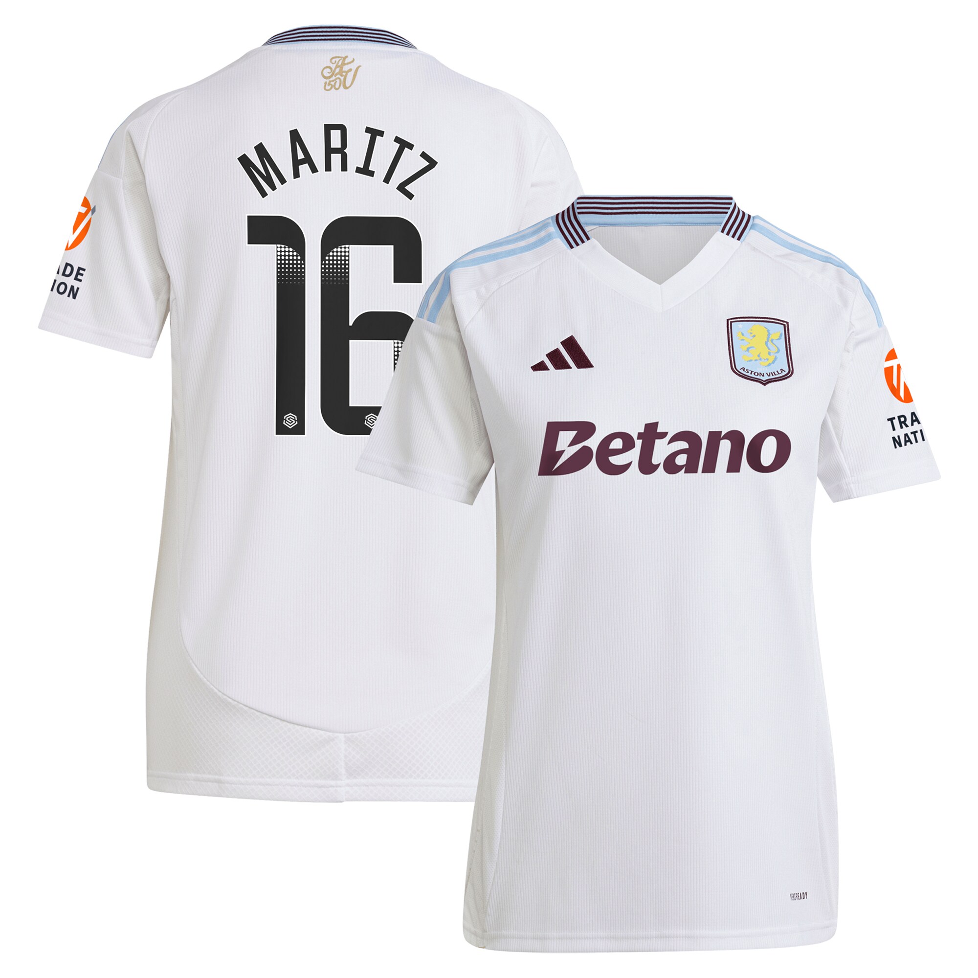 aston villa wsl away shirt 2024-25 – womens with maritz 16 printing Collection - Official Aston Villa Shirts & Jerseys