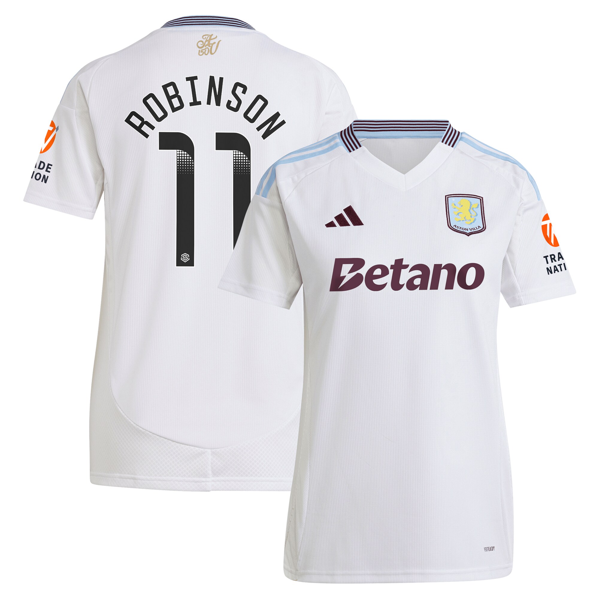 aston villa wsl away shirt 2024-25 – womens with robinson 11 printing Collection - Official Aston Villa Shirts & Jerseys